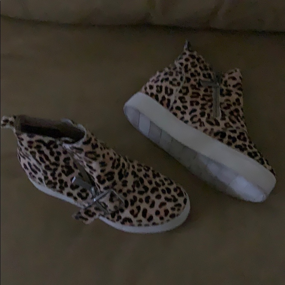 Jslides Calf Cheetah Print Zip Up Slides - image 8